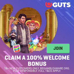 www.Guts.com - 100 free spins on Book of Dead